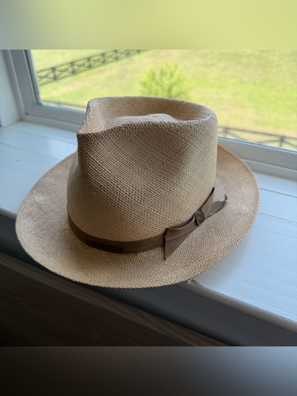 Vintage genuine Panama straw hat 1950s Sz 7